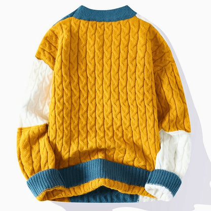 Knitted Patchwork Pullover