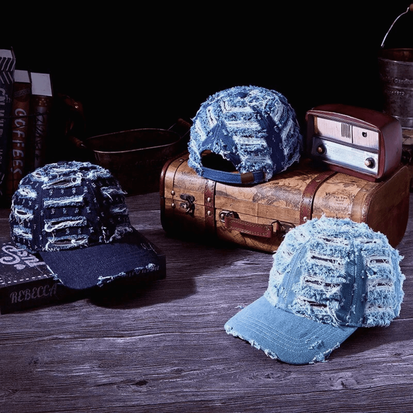 BlueWave Denim Cap