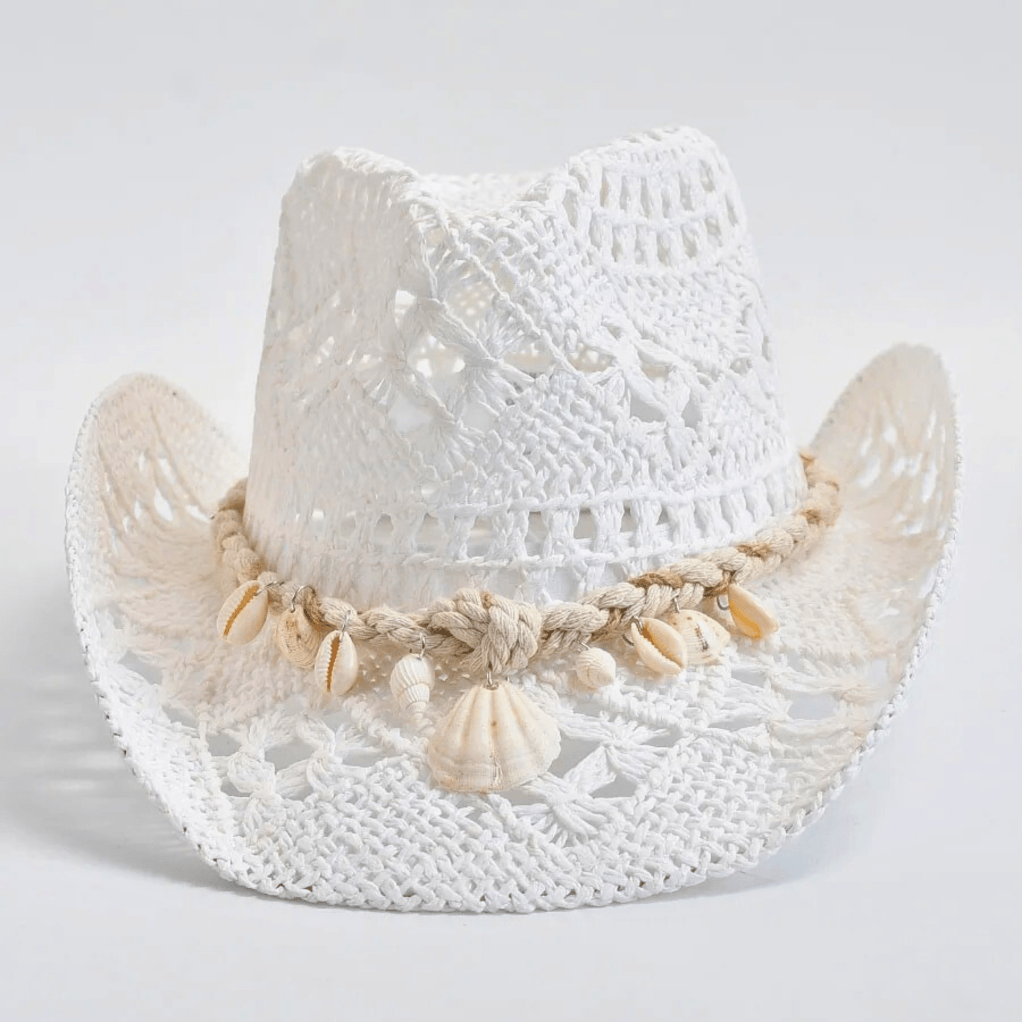 Boho Seashell Straw Hat