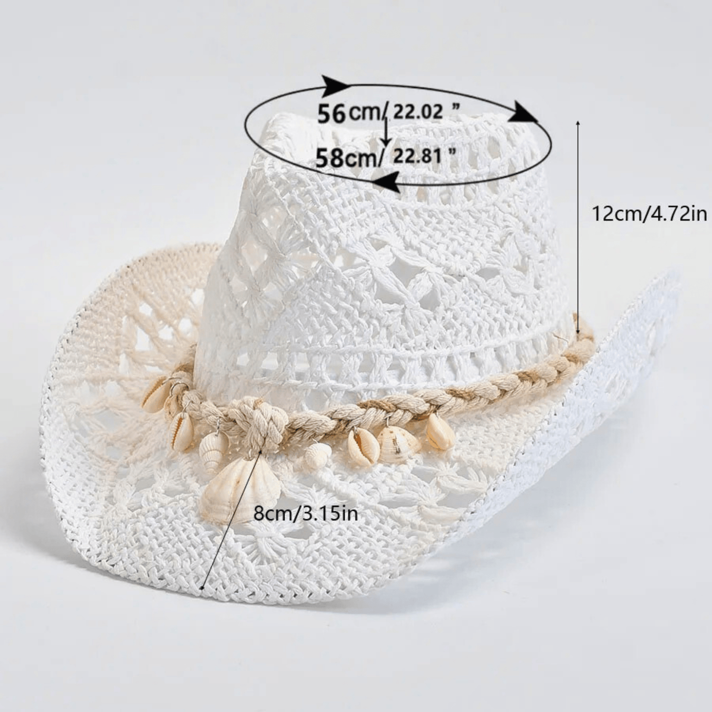 Boho Seashell Straw Hat