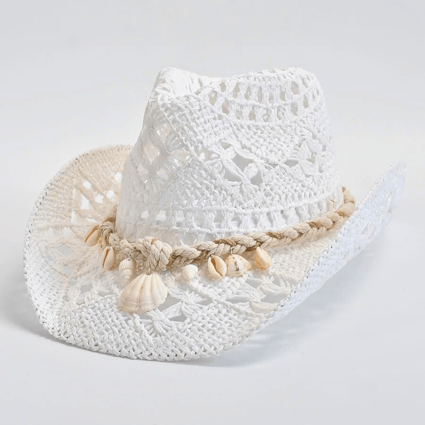 Boho Seashell Straw Hat