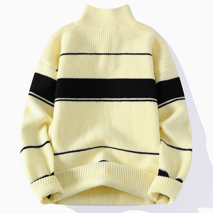 LuxeStripe Knit Sweater