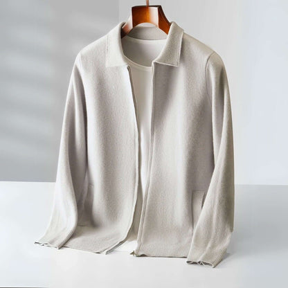 Merino Zip-Up Cardigan